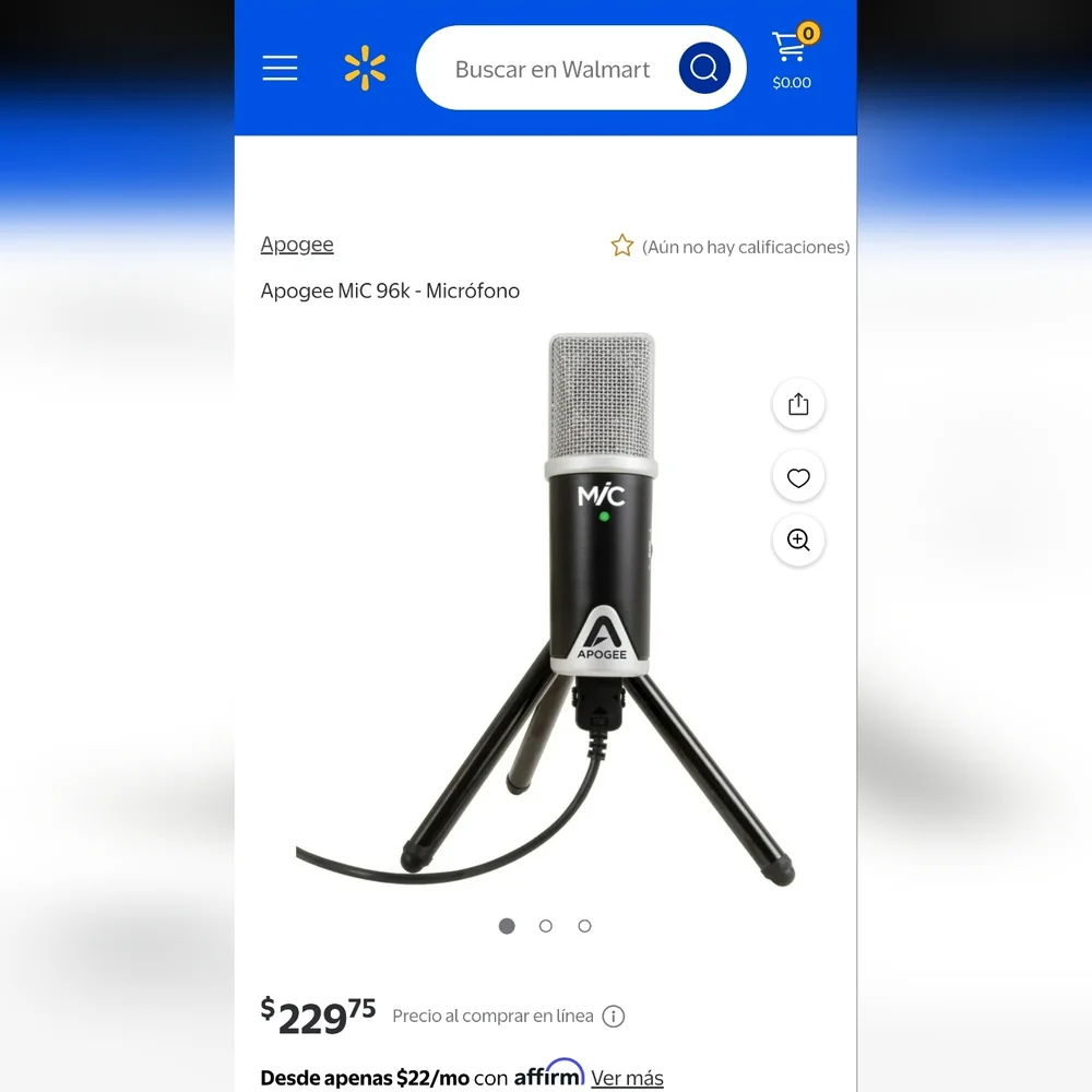 Black Microphone APOGEE